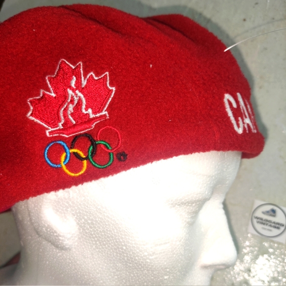 VINTAGE Roots Canada 1998 Official Olympics Fleece Hat Beret Winter - Picture 6 of 9